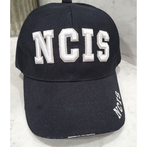 Adults NCIS Embroidered Adjustable Black Baseball Cap OS - Picture 1 of 10